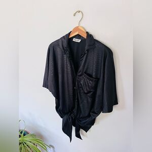 Risa Ann New York | women’s polyester vintage snake skin print button up blouse